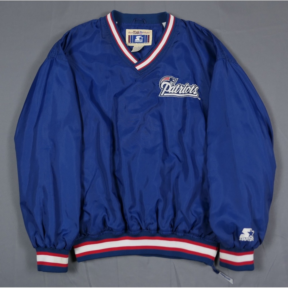 VTG Starter New England Patriots Drew Bledsoe Windbreaker Pullover Jacket Mens L